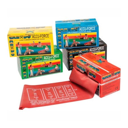 Fabrication Enterprises CanDo AccuForce Exercise Band, 6 Yard Roll, 5 Color Set 1467819